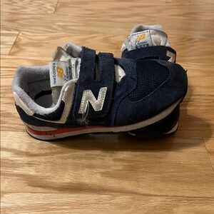 New Balance Kids' Classic Navy and White Sneakers
